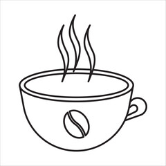 Coffe icon outline vector