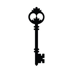 Intricate Classic Key Vector Silhouette