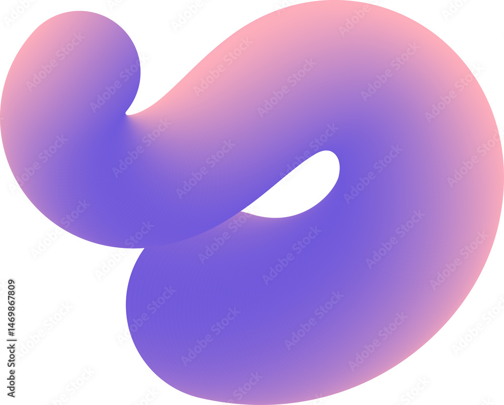 Poster 3d gradient shape. abstract color fluid wavy line. bright blended element. swirl modern dynamic stro