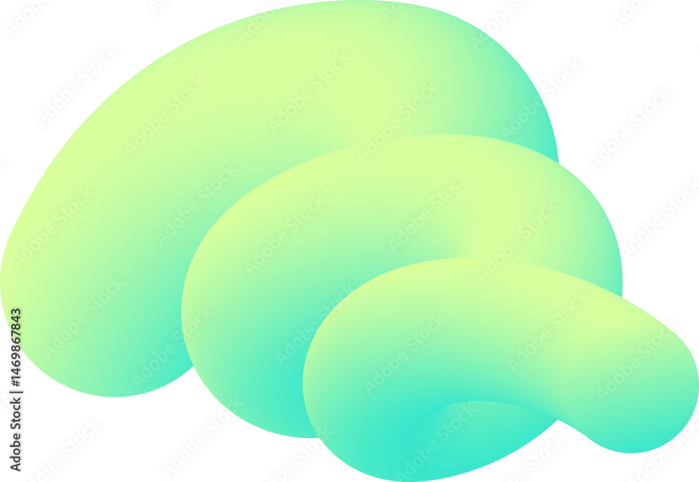 Poster 3d gradient shape. abstract color fluid wavy line. bright blended element. swirl modern dynamic stro