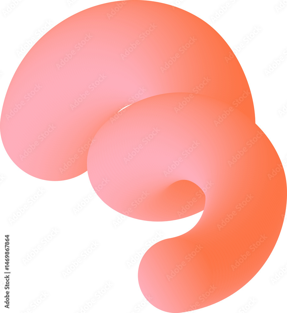 Poster 3d gradient shape. abstract color fluid wavy line. bright blended element. swirl modern dynamic stro