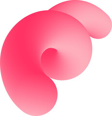 3D gradient shape. Abstract color fluid wavy line. Bright blended element. Swirl modern dynamic stroke. Trendy organic doodle