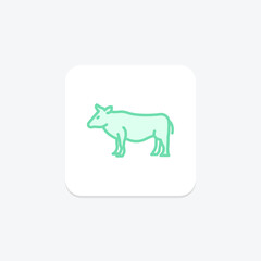 Cattle Beside Field, vector, pixel perfect, illustrator file