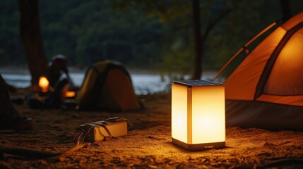 A portable eco-friendly water purifier, compact and designed for outdoor adventures