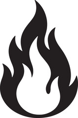 Burning Fire Vector Silhouette Clean Style