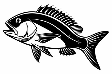 snapper sihouette black vector