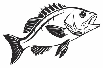 snapper sihouette black vector