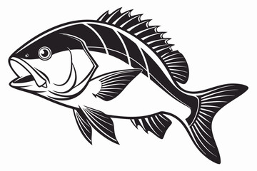 snapper sihouette black vector