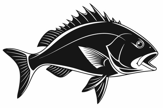 snapper sihouette black vector