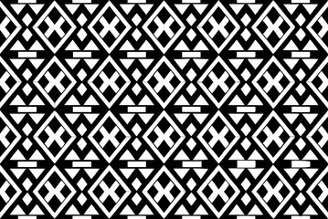 color Seamless black and white geometric pattern background