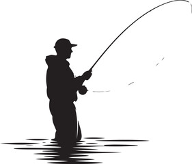 Obraz premium “Fish Hunting SVG Bundle | Fishing Silhouettes, Rods, Hooks & Catch Designs for Outdoor Crafts”“Fisherman Vector Pack | Sport Fishing & Big Catch Silhouettes for T-Shirts, Decals & Logos”