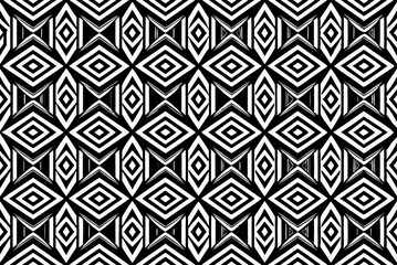 color Seamless black and white geometric pattern background