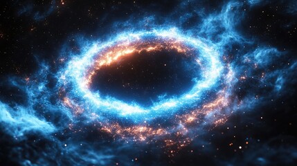 Obraz premium Cosmic ring energy nebula space background design