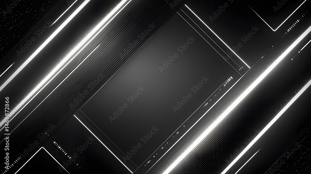 Poster abstract digital display with glowing lines.