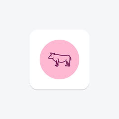 Cattle Beside Field, vector, pixel perfect, illustrator file