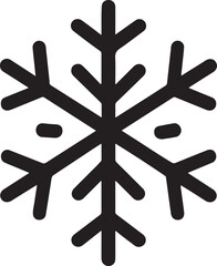 Winter Snowflake Vector Minimalist Design