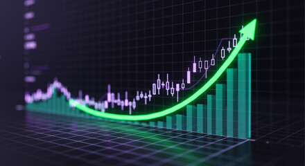 Green Upward Line Graph