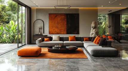 Luxurious Tropical Living Room
