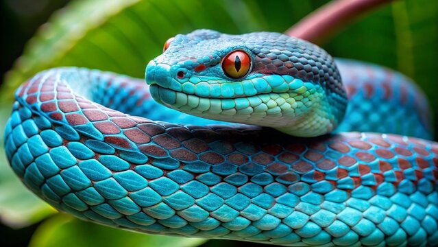 green snake on a tree