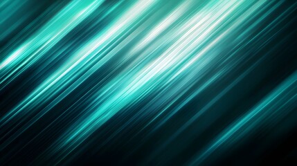 Teal and white diagonal light streaks on a dark background.