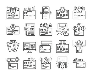 Organized financial icon collection
