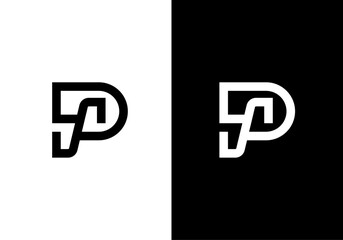 PS, SP letters monogram logo