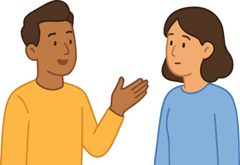 Casual Conversation Between Friends - Communication Concept