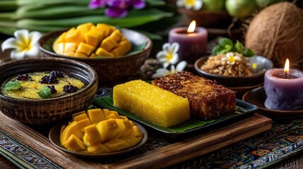 Fototapeta premium thai sweet desserts thailand dish