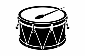 drum sihouette black vector