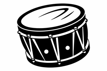 drum sihouette black vector