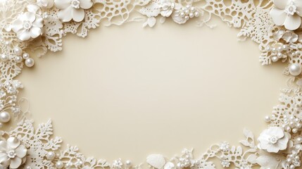 Delicate White Floral Border