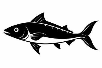 jackfish sihouette black vector