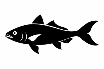 jackfish sihouette black vector