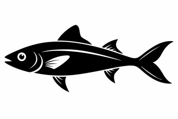 jackfish sihouette black vector