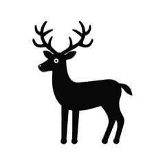Reindeer Antlers Christmas Vector Silhouette