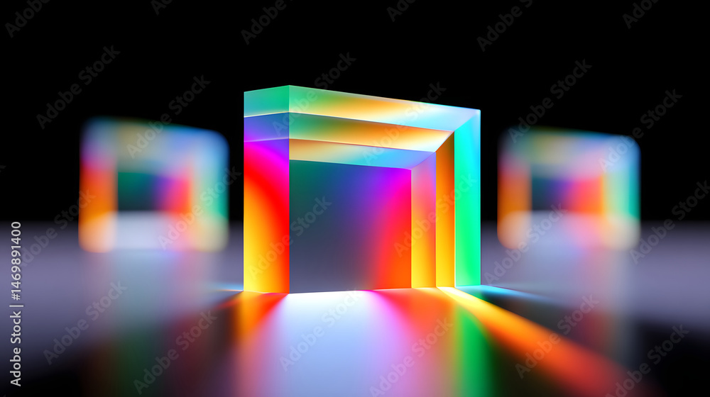 Aufkleber dynamic fluid color gradient background, abstract kv main visual business ppt background