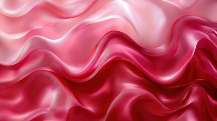 Obraz premium Satin wave pattern in cherry pink tones