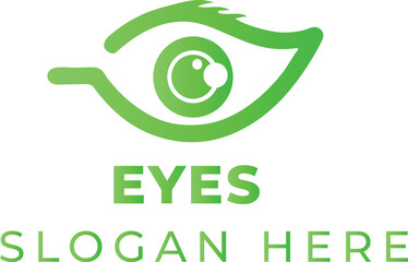 Hyper-Realistic Eye Vector with Vibrant Chartreuse Hands on White Background