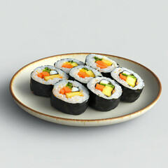 Sushi on a plate.
