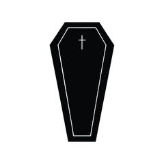 Coffin Spooky Minimal Vector Silhouette