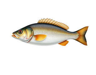 Fototapeta premium Detailed Illustration of a Carp Fish with Transparent Background