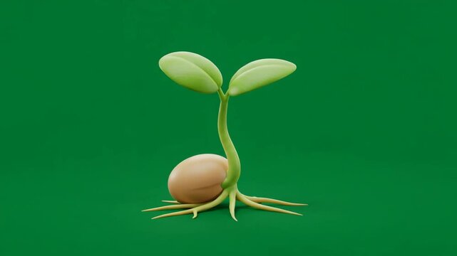 新芽 緑背景 生命力あふれる成長