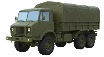 Isolated Military Truck