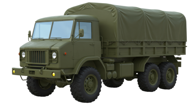 Isolated Military Truck