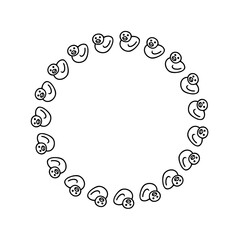 シンプルな手書きのかわいいあひるのおもちゃのフレーム