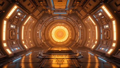 Obraz premium Golden Data Core