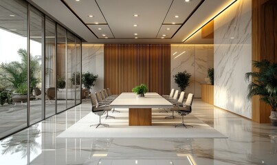 Modern, spacious dining area with elegant design.