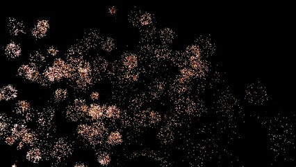 fireworks on black. close-up. Fireworks on the dark sky background. Colorful fireworks in the night