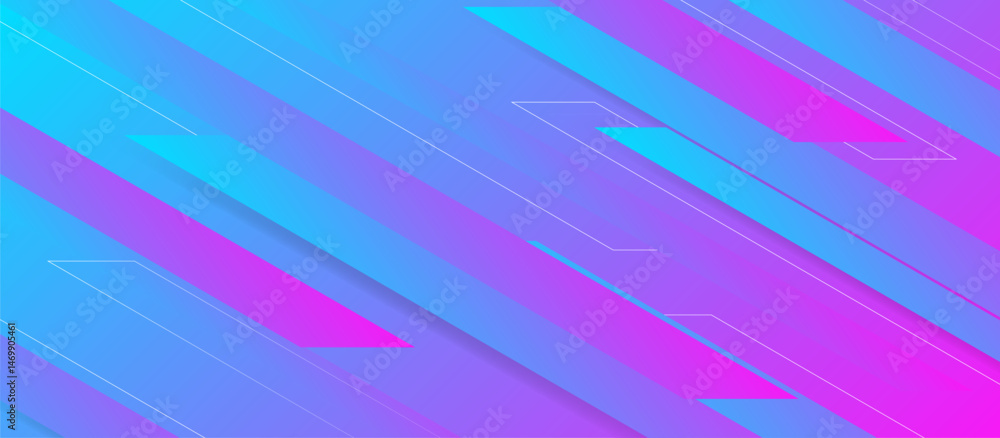 Aufkleber abstract diagonal background with vibrant pink and blue gradient lines