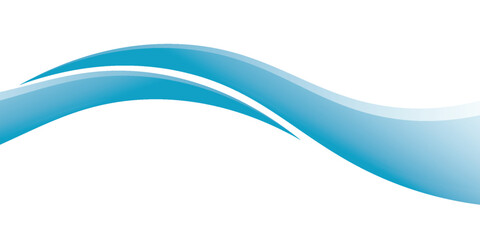 Fototapeta premium Blue and white business wave banner background. vector